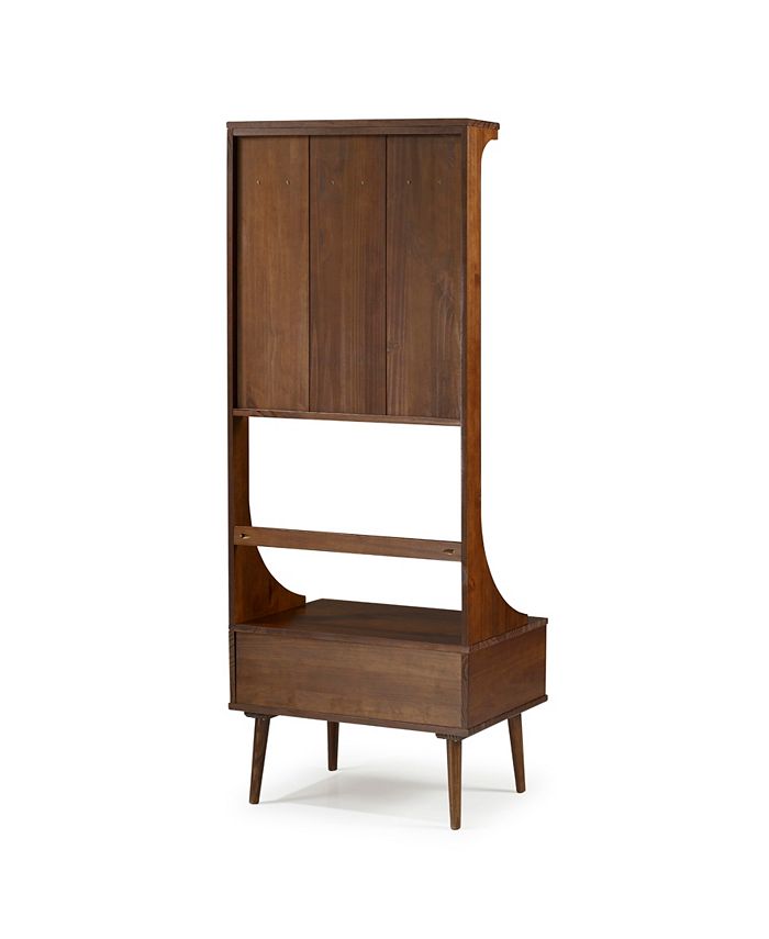 Walker Edison 68" Solid Wood Hall Tree With Drawer Macy's