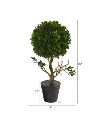 Boxwood Topiary Artificial Tree, Indoor and Outdoor