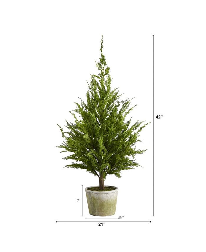 Nearly Natural Cedar Pine "Natural Look" Artificial Tree in Decorative
