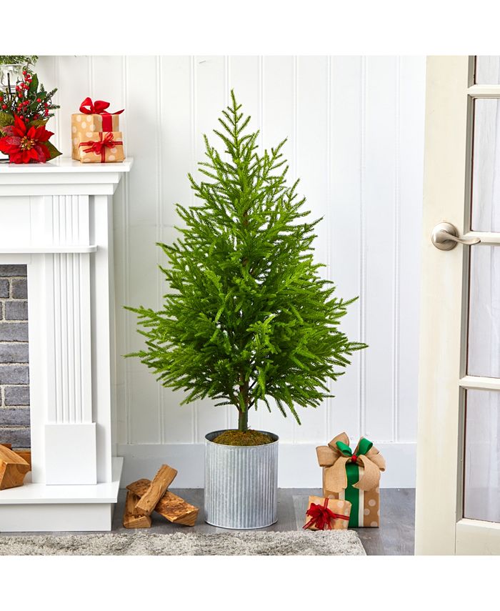 Nearly Natural Norfolk Island Pine "Natural Look" Artificial Tree Macy's