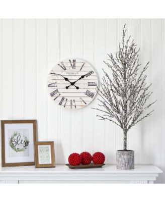 Snowed Twig Artificial Tree in Decorative Planter