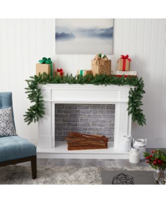 Christmas Pine Artificial Garland with 50 Warm LED Lights