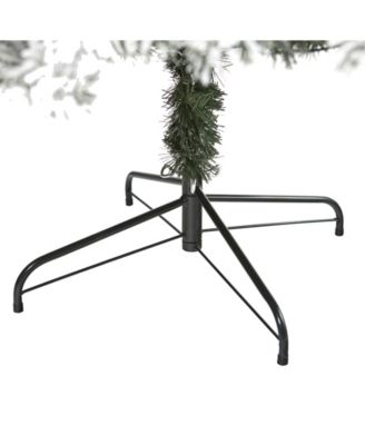 Flocked West Virginia Fir Artificial Christmas Tree with 350 Clear LED Lights