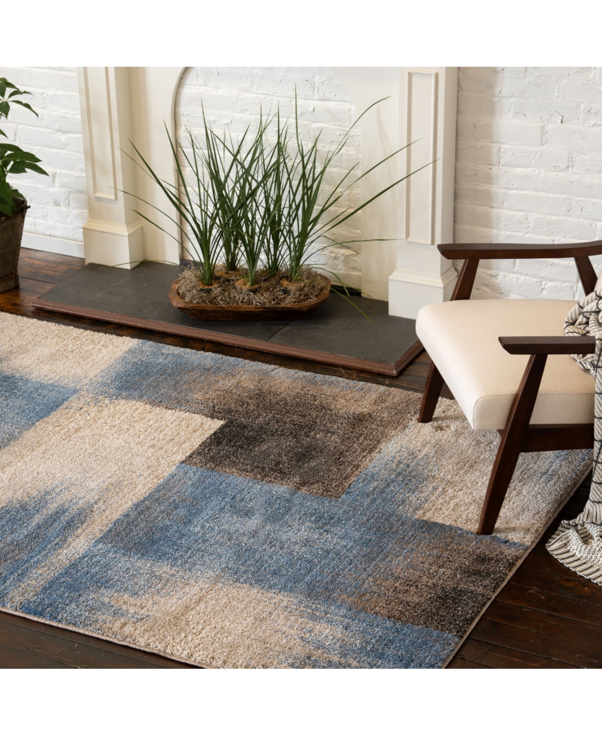 Closeout! Portland Textiles Urban Exposure Flame Blue 7'10" x 9'10" Area Rug