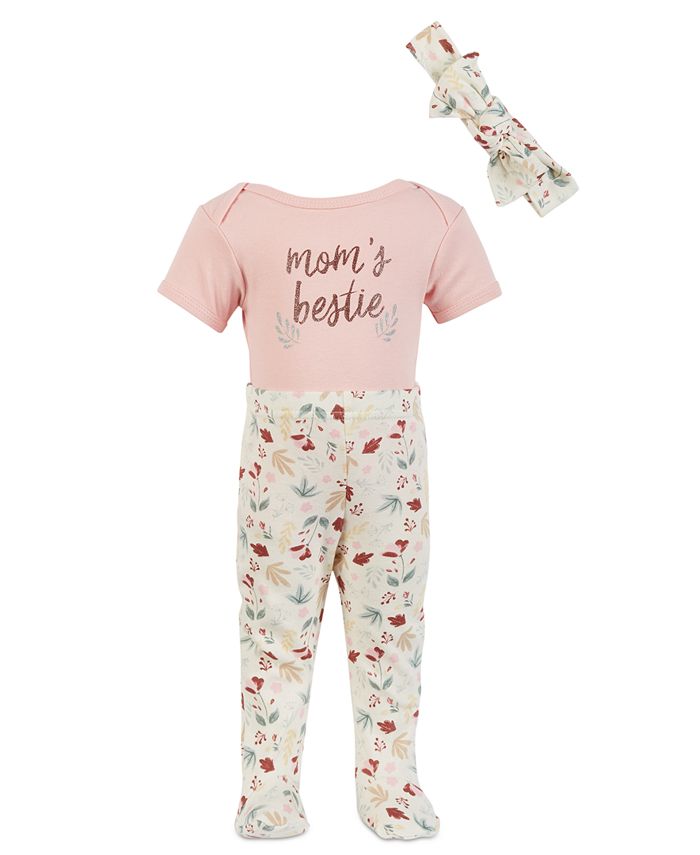 Chickpea Baby Girl Mom s Bestie 3 Piece Pants Set Macy s