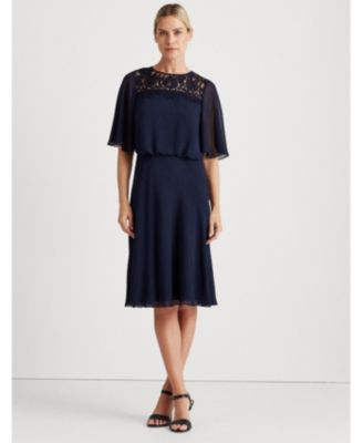 ralph lauren lace fit and flare dress