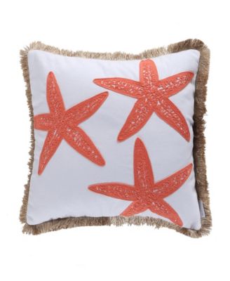 Bakio Coastal Escape Starfish Decorative Pillow, 18" x 18"