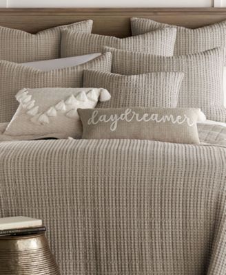 Mills Waffle Textured 3-Pc. Quilt Set, King/California King