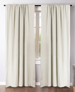 Levtex Washed Linen Relaxed Solid Window Panel Set, 50" X 84" In Natural