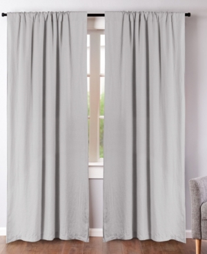 Levtex Washed Linen Relaxed Solid Window Panel Set, 50" X 84" In Gray
