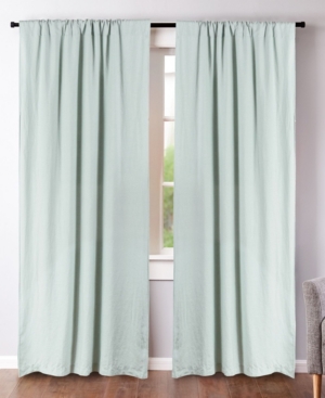 Levtex Washed Linen Relaxed Solid Window Panel Set, 50" X 84" In Aqua