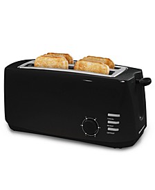 4-Slice Long Slot Toaster, 6 Toast Settings, Slide Out Crumb Tray, Extra Wide 1.5" Slots for Bagels