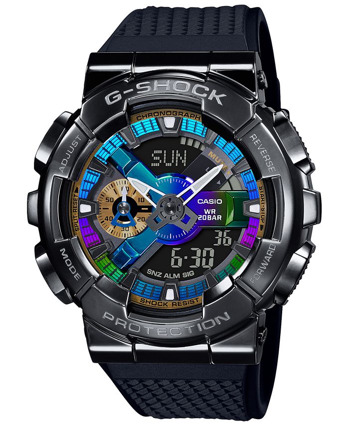 Men's Analog Digital Black Resin Strap Watch