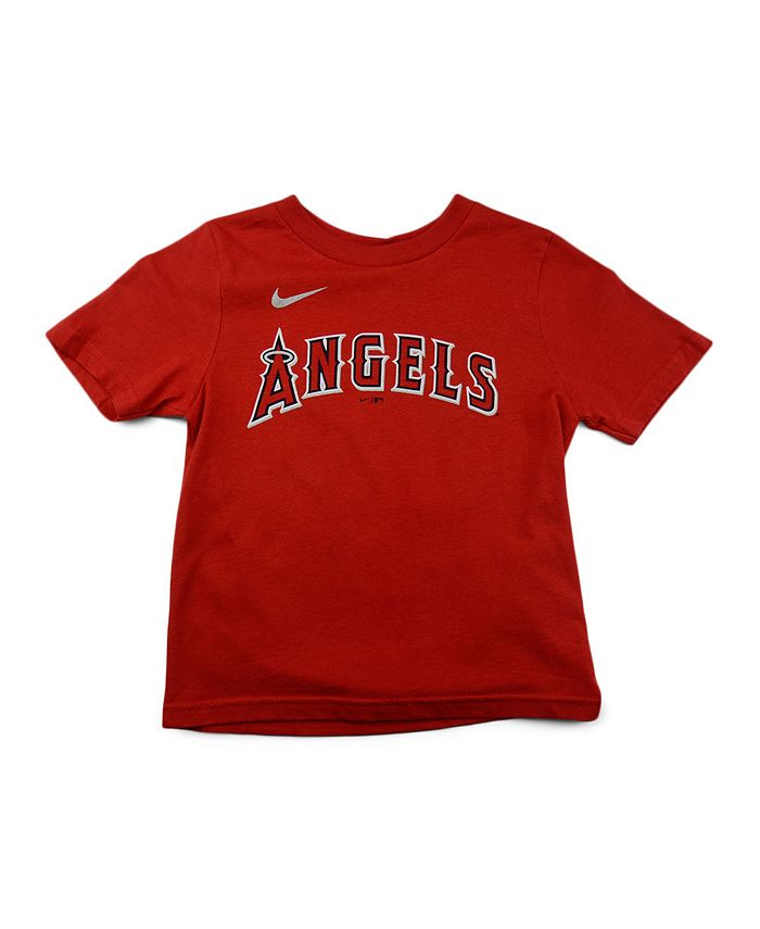 Youth Nike Shohei Ohtani Navy Los Angeles Angels Player Name & Number  T-Shirt