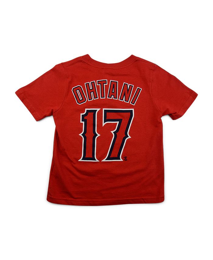 Toddler Los Angeles Angels Shohei Ohtani Nike Red Player Name & Number  T-Shirt