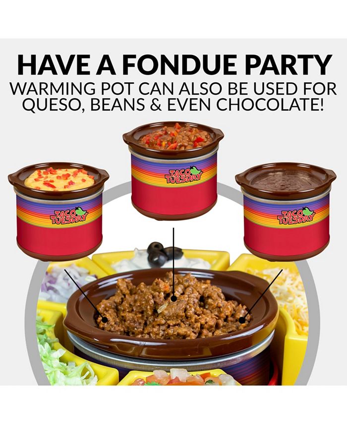 Nostalgia Taco Tuesday TTLSTB10 Lazy Susan Taco Bar Macy's