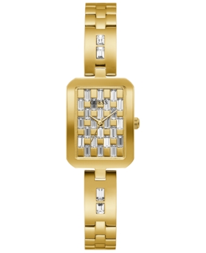 image of Guess Women-s Gold-Tone Stainless Steel & Crystal Bracelet Watch 22mm