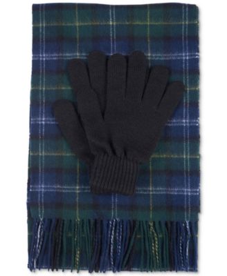 mens barbour hat and gloves set