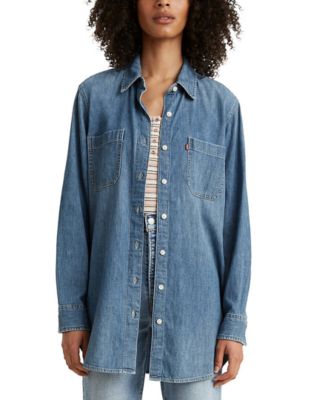 womens denim shirts at macy's