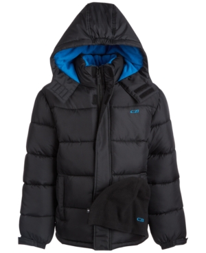 image of Cb Sports Little Boys Hooded Quilted Puffer Coat