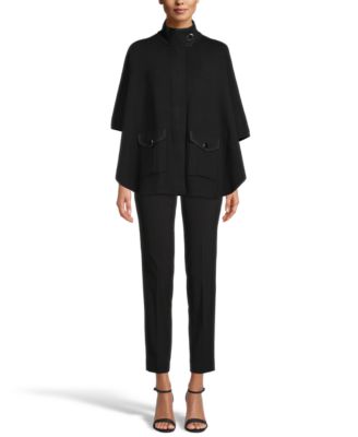Anne Klein - High-Neck Sweater Cape