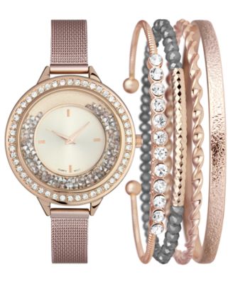 macys rose gold watch