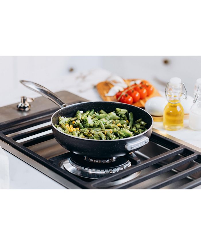  Granitestone Stackable Pots and Pans Set Nonstick, 10 Piece  Space Saving Complete Kitchen Cookware Set with Ultra Nonstick Mineral &  Diamond Coating, Oven & Dishwasher Safe, Healthy & Toxin Free-Black: Home