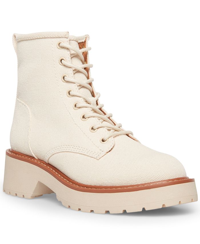 Madden Girl Carra Lace-Up Lug Sole Combat Boots & Reviews - Boots ...