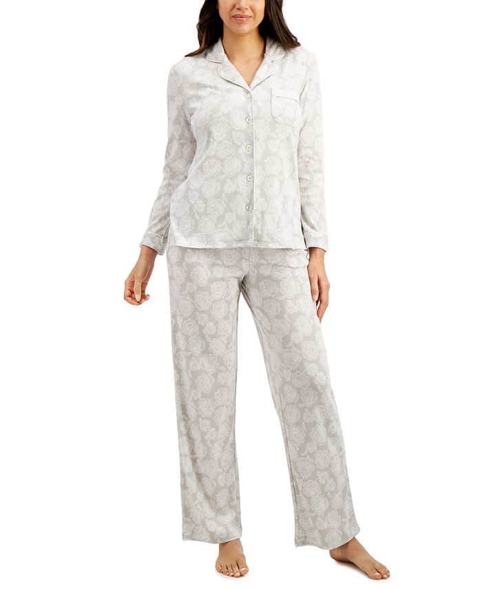 Charter Club Soft Brushed Cotton Pajama Set, Created for Macy's Macy's