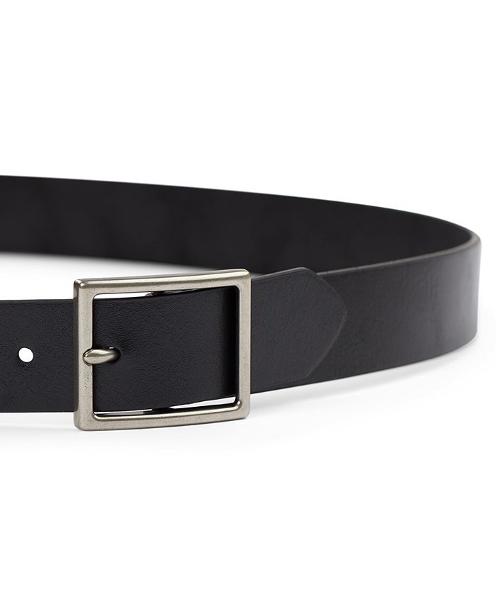 Zacharias Men's Faux Leather Belt With Autolock Buckle - Black, Free Size Adjustable