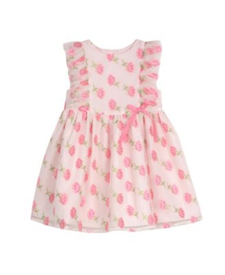 Laura Ashley Baby Girls Floral Mesh Dress - Macy's