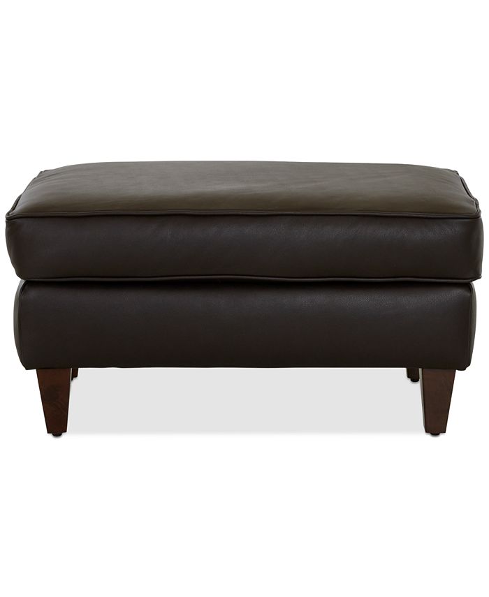 Macy's CLOSEOUT! Austian 34" Leather Ottoman, Created for Macy's Macy's