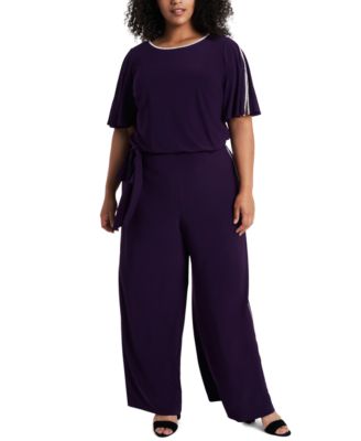 purple dressy jumpsuit