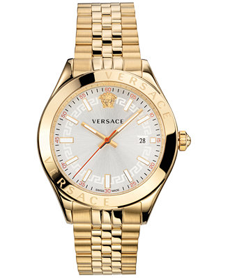 Versace Men's Swiss Hellenyium Gold Ion Plated Stainless Steel