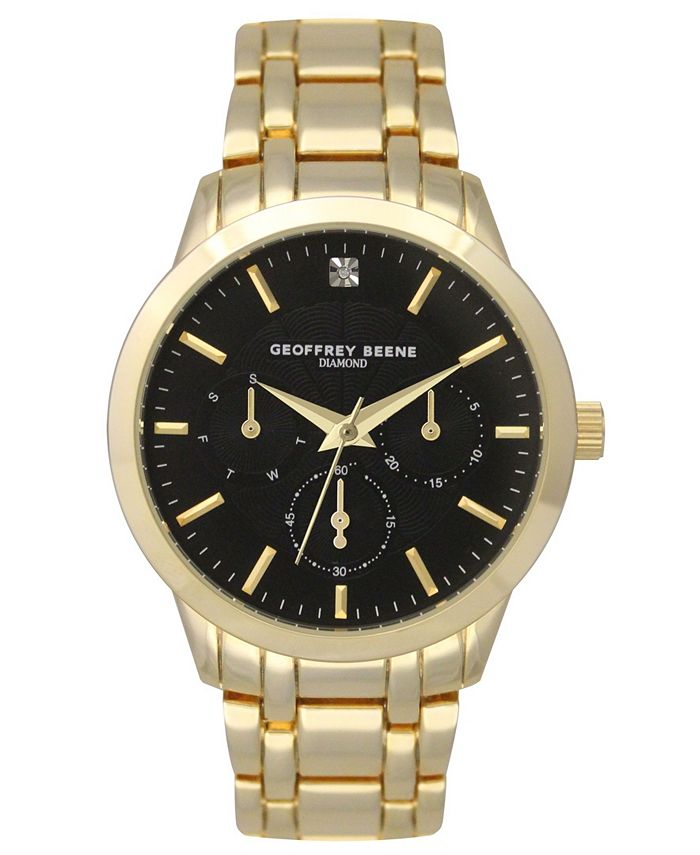 Geoffrey Beene Men's Gold-tone Metal Alloy Bracelet Watch, 40 mm - Macy's