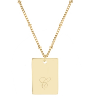 image of brook & york 14K Gold Plated Saylor Initial Pendant