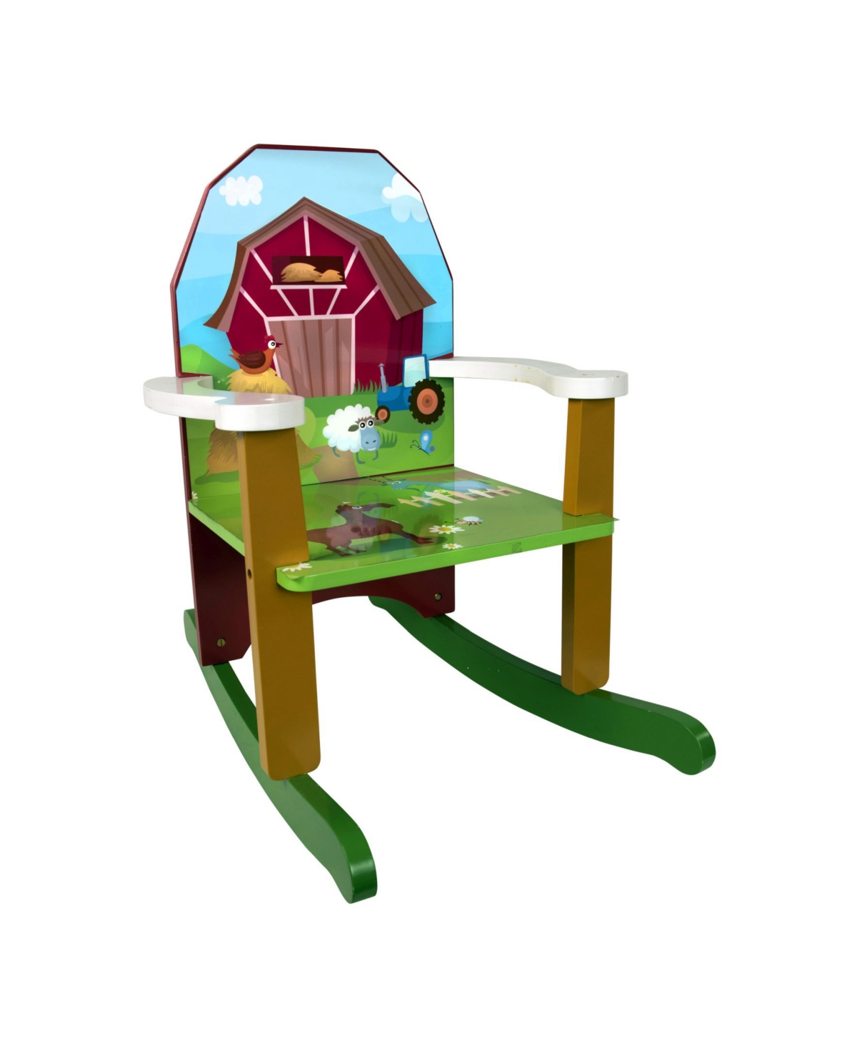 Shop Homeware Wood Farm Rocking Chair In Multi
