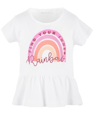 image of Ideology Toddler Girls Graphic Peplum Cotton T-Shirt, Created for Macy-s