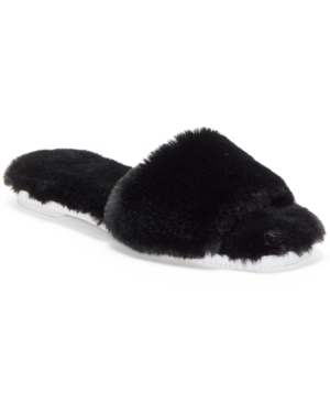 image of Vince Camuto Women-s Ampendie Fuzzy Slide Slippers Women-s Shoes