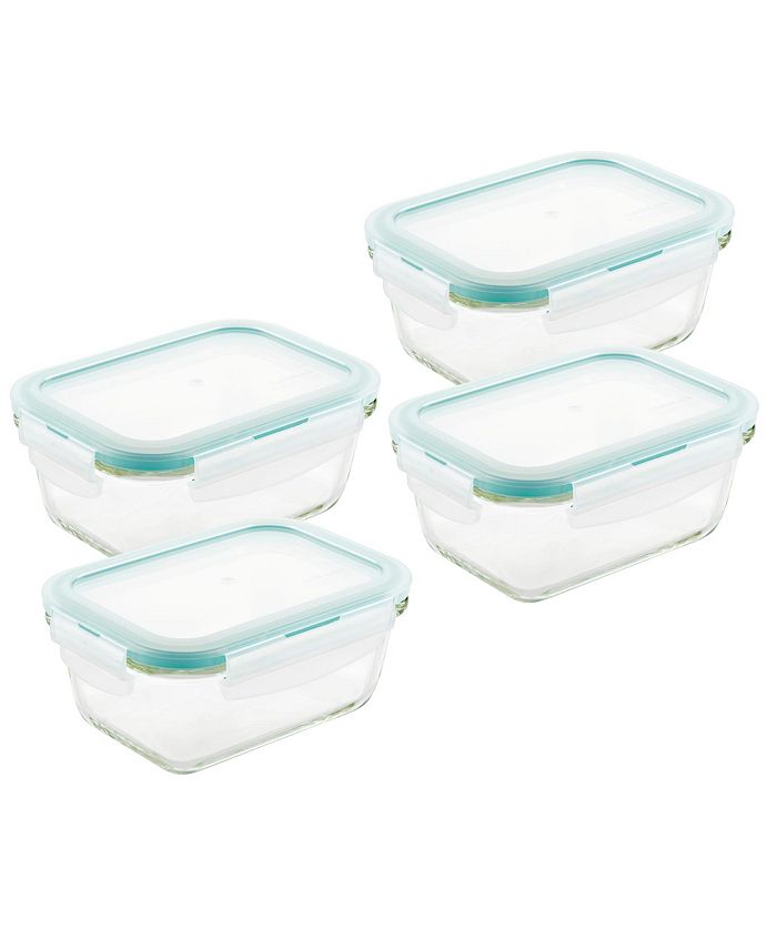 Lock n Lock Purely Better™ Glass 8-Pc. Rectangular 14-Oz. Food Storage  Containers - Macy's