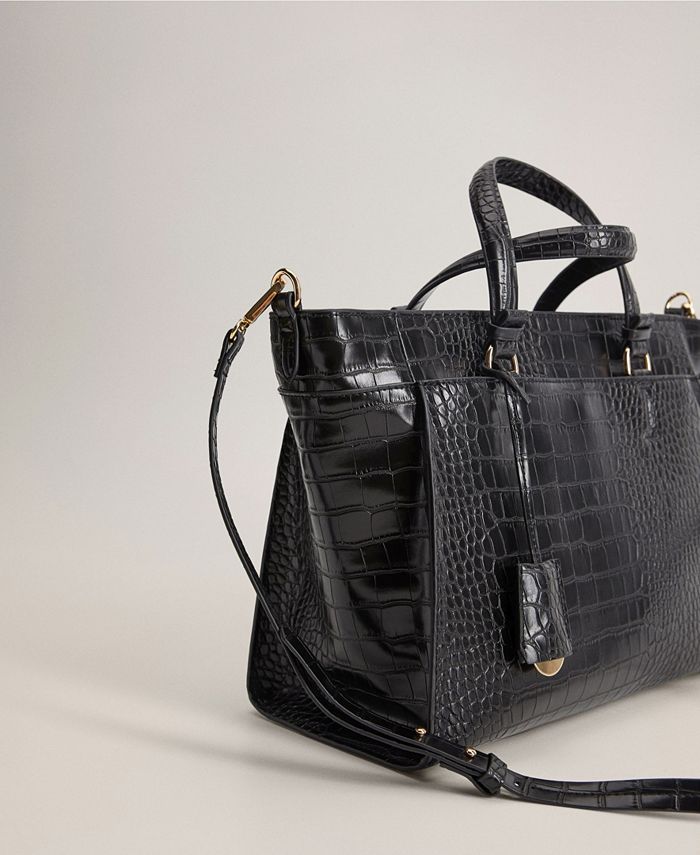 MANGO Croc Effect Shopper Bag Macy s