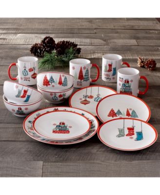 Holiday Gift 16 Pc. Dinnerware Set, Service for 4