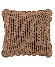 Chunky Knit Decorative Pillow, 14" x 14"