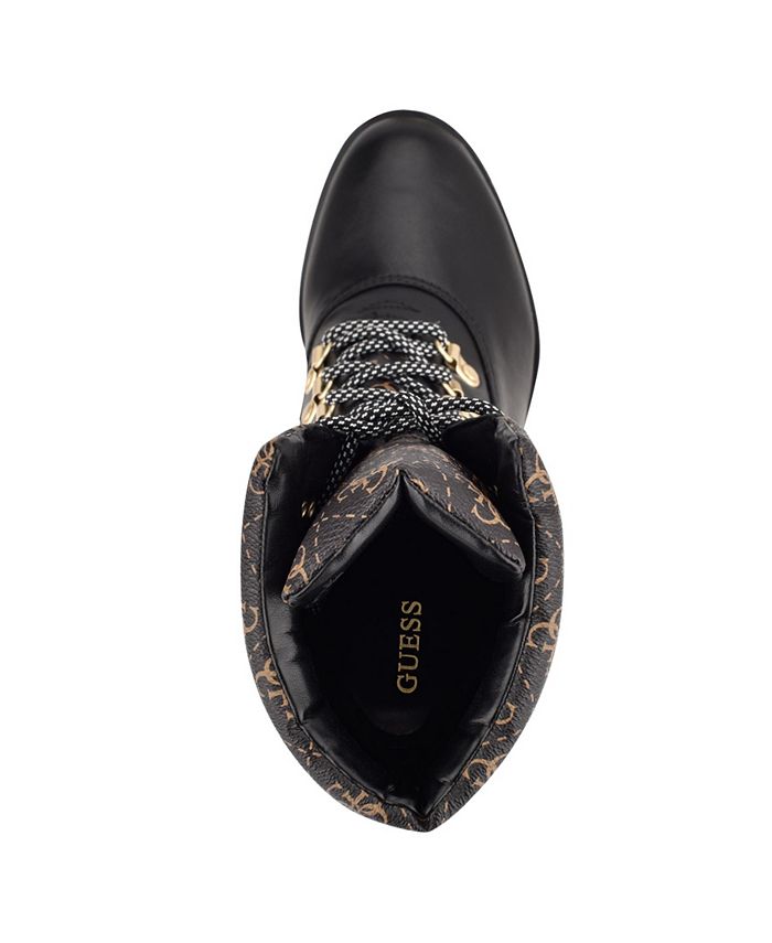 GUESS Women's Tessey High Heel Combat Booties - Macy's