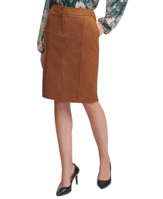 calvin klein suede skirt