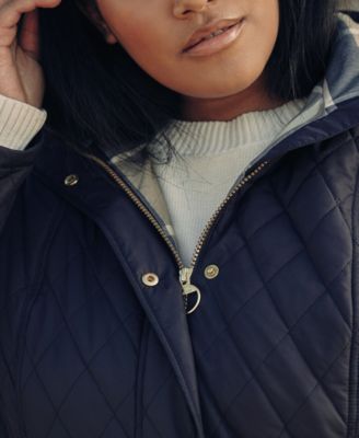 Barbour Plus Size Millfire Hooded Quilted Coat