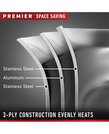 Calphalon - Premier 10-Pc. Space-Saving Stainless Steel Cookware Set