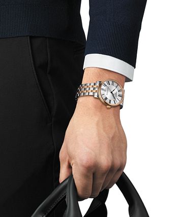 Tissot - Men's Swiss Automatic Carson Premium Powermatic 80 Two-Tone Stainless Steel Bracelet Watch 40mm