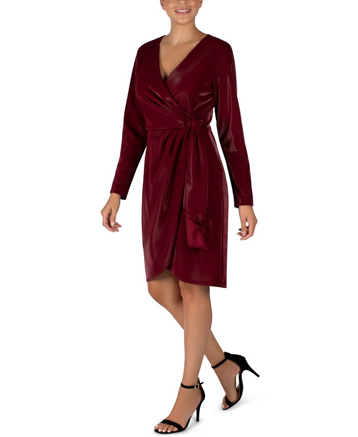 julia jordan Scuba Faux Wrap Sheath Dress Macy s