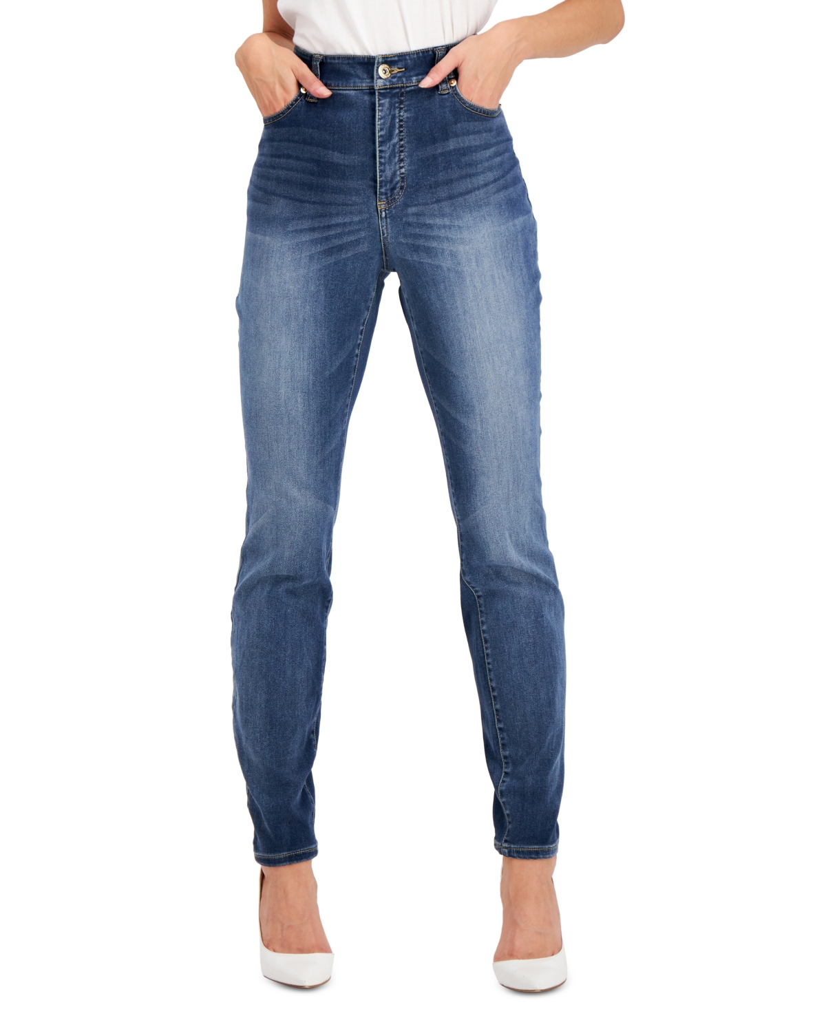 Shop Inc International Concepts Curvy High Rise Super Skinny Jeans, Created For Macy's In Grape Wash